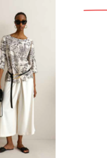 Maria Bellentani Top Donna Print Creme Zwart