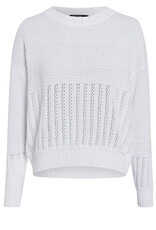 Marc Aurel Thema Sky White Pullover Ajour Gebreid Marc Aurel Thema Sky White Pullover Ajour Gebreid