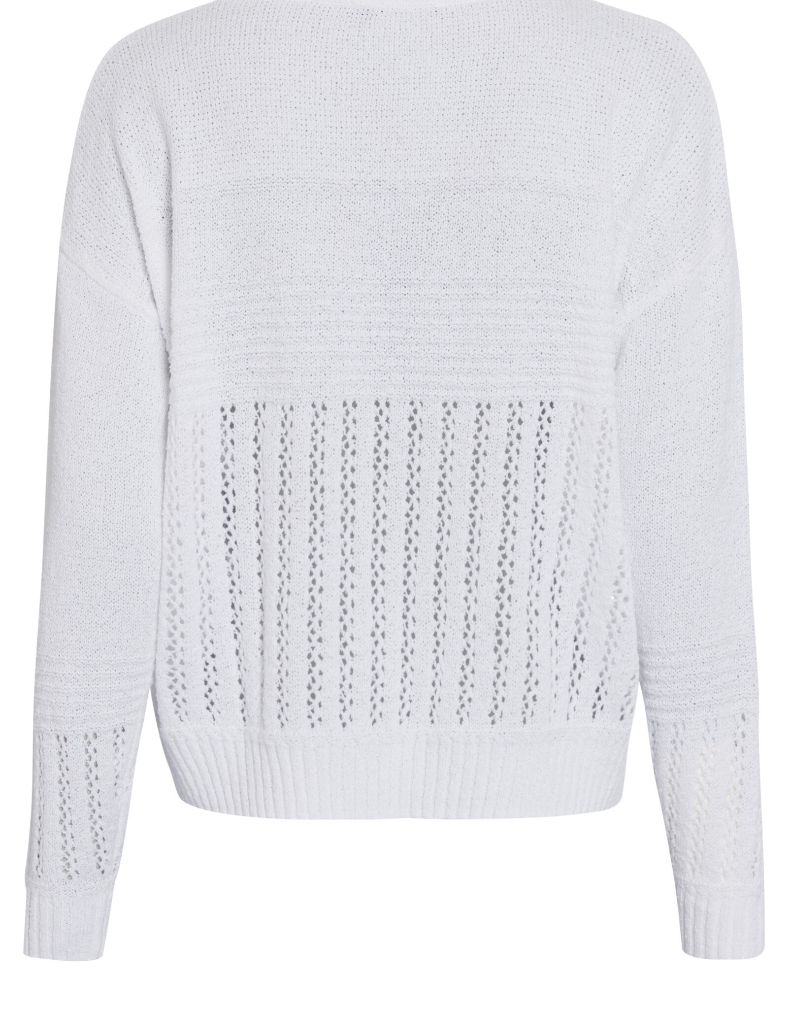 Marc Aurel Thema Sky White Pullover Ajour Gebreid