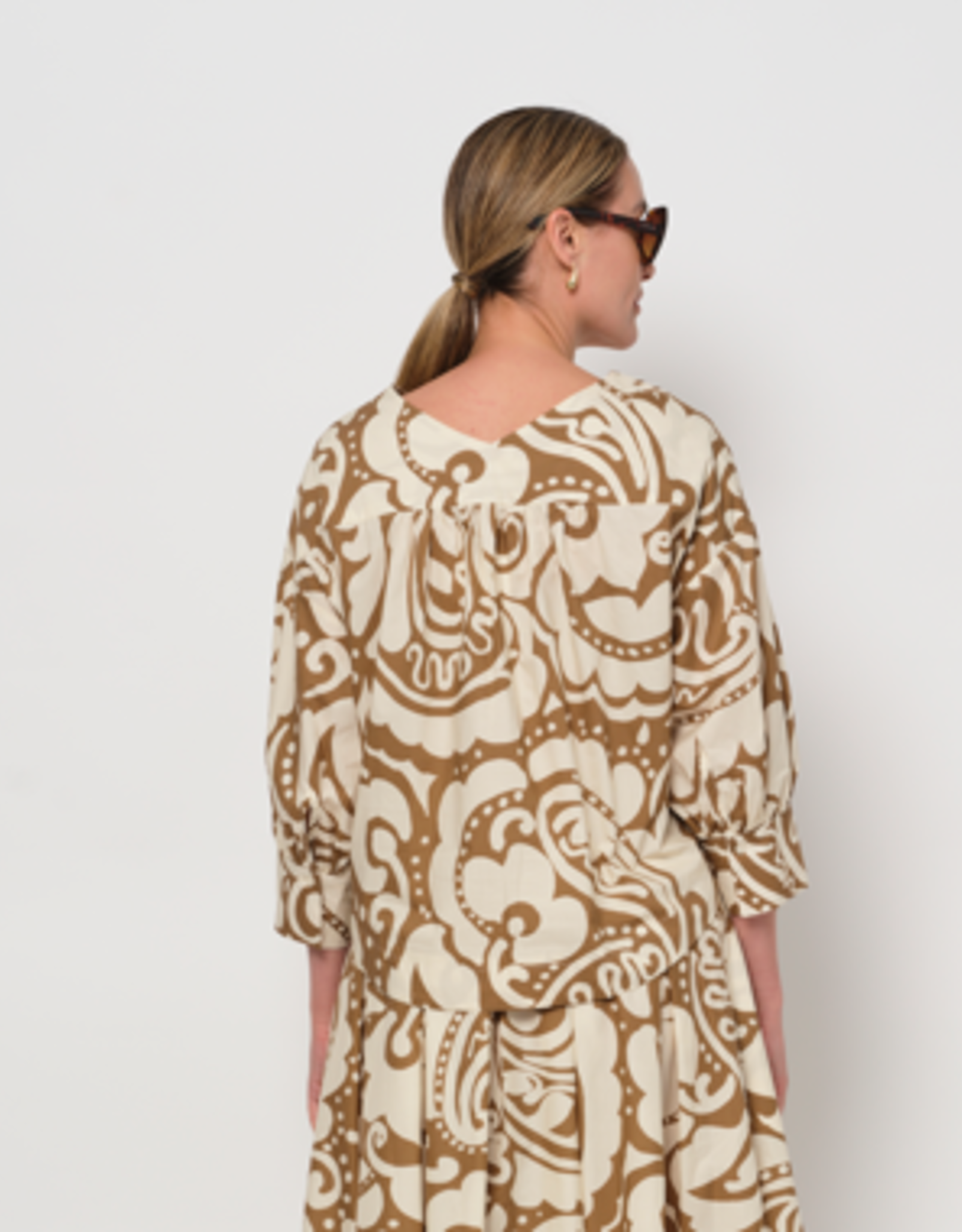 LaSalle Blouse V-H Pofmouw Print Kenya