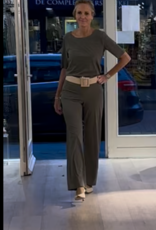 JapanTKY Pantalon Taro Wijd Dusky Green