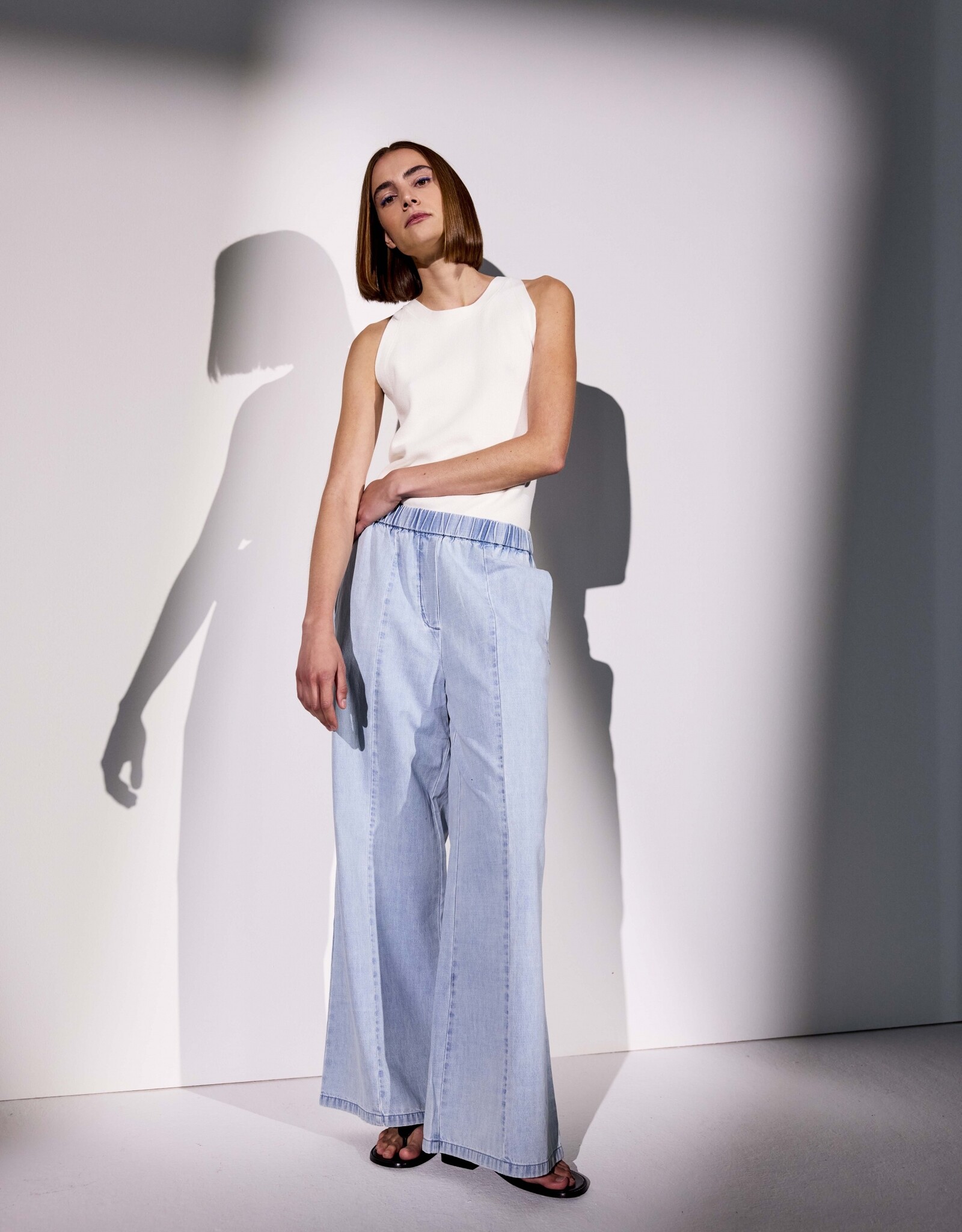 JcSophie Pantalon Hermine Wijd Light Denim