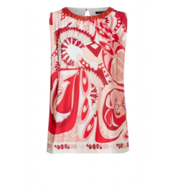 Ana Alcazar Top Rode Print Mouwloos