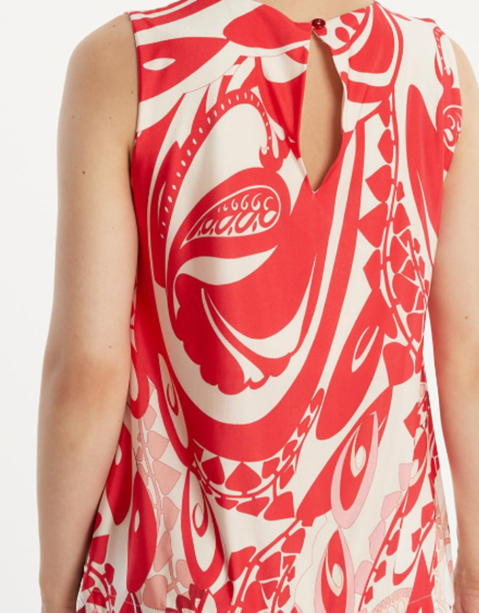 Ana Alcazar Top Rode Print Mouwloos