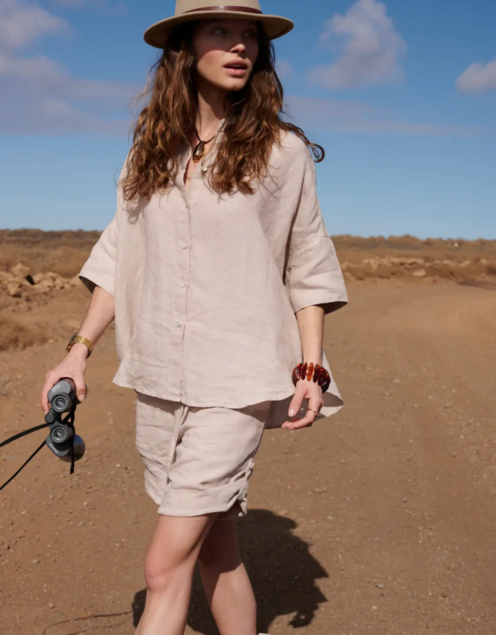 Princess goes Hollywood Blouse Oversized  KM Linnen Summer Sand