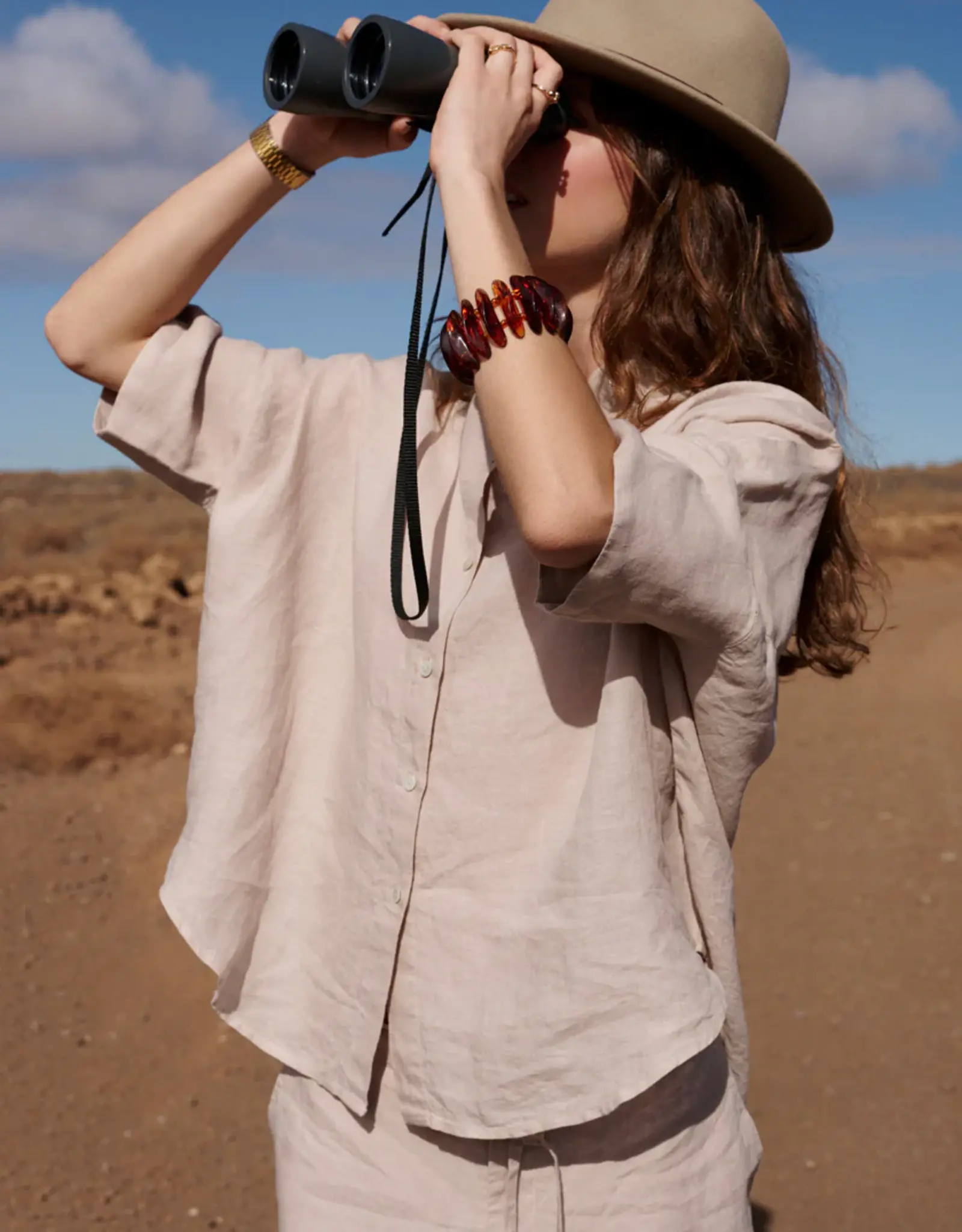 Princess goes Hollywood Blouse Oversized  KM Linnen Summer Sand