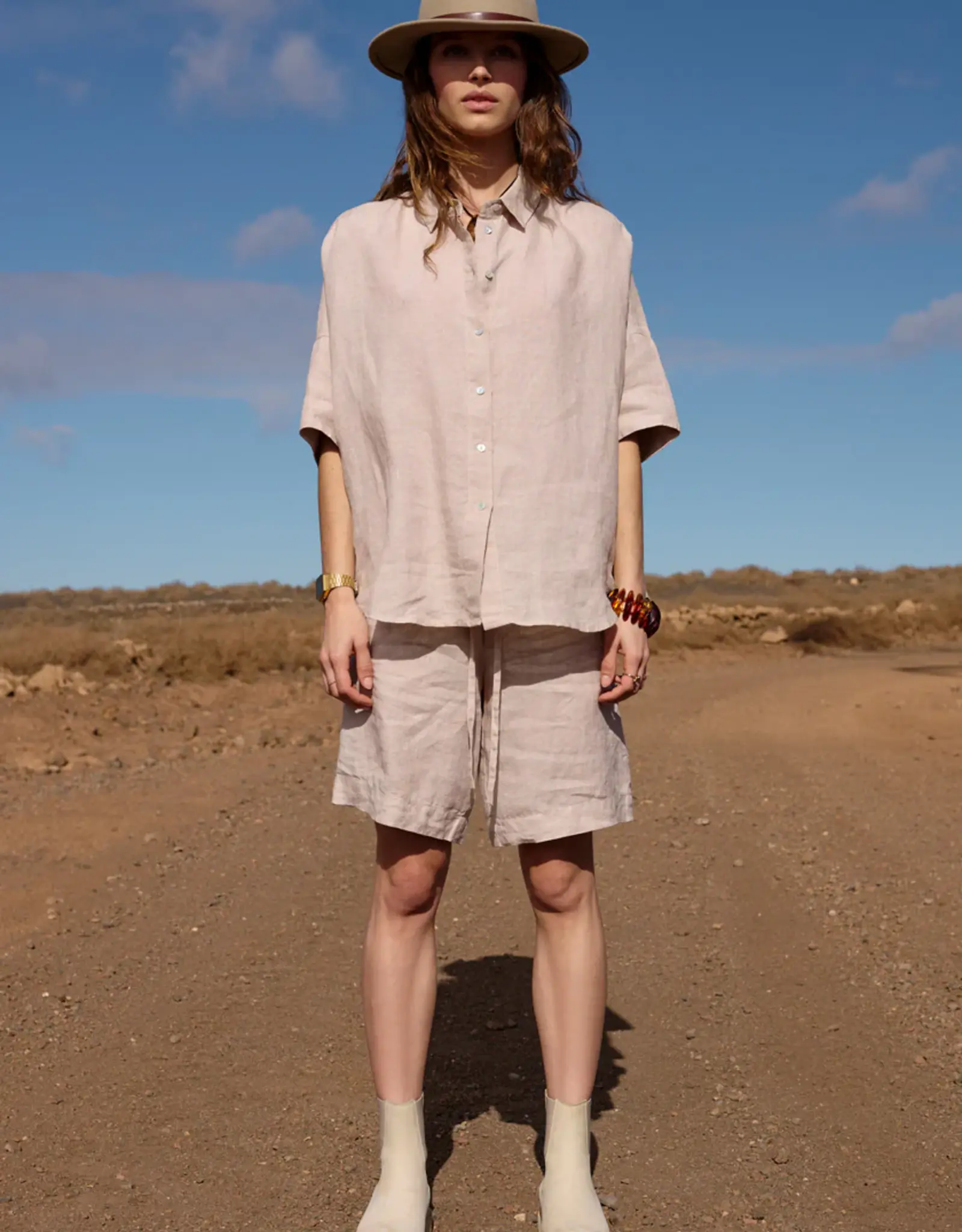 Princess goes Hollywood Blouse Oversized  KM Linnen Summer Sand
