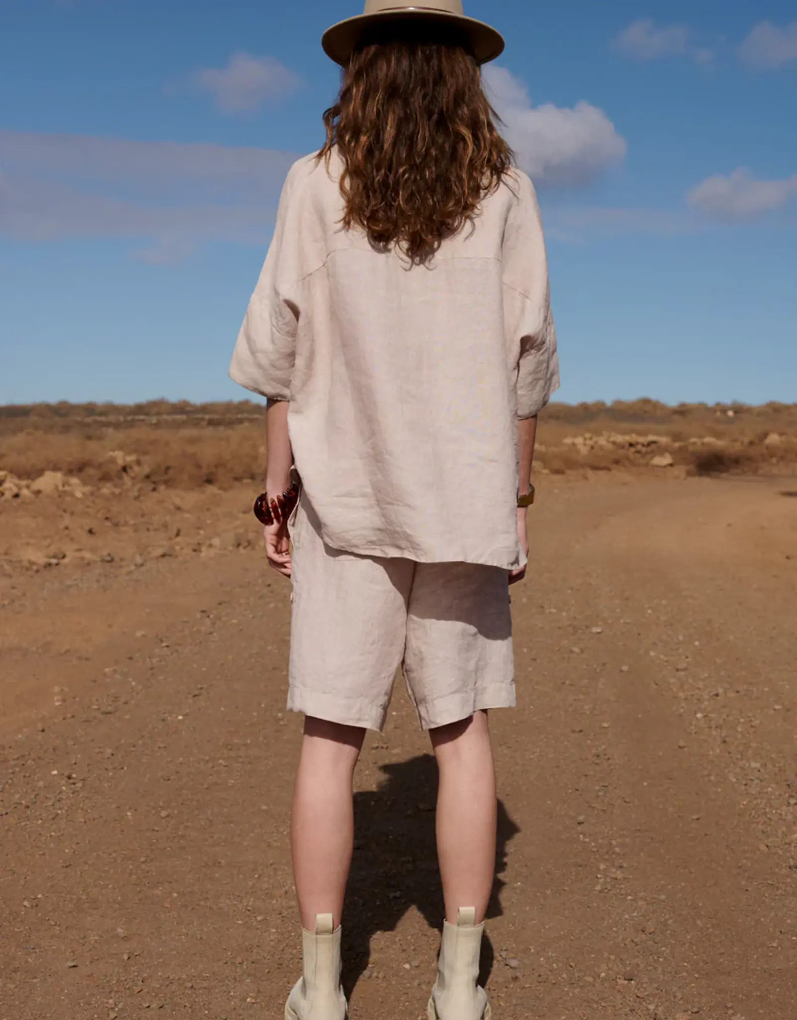 Princess goes Hollywood Blouse Oversized  KM Linnen Summer Sand