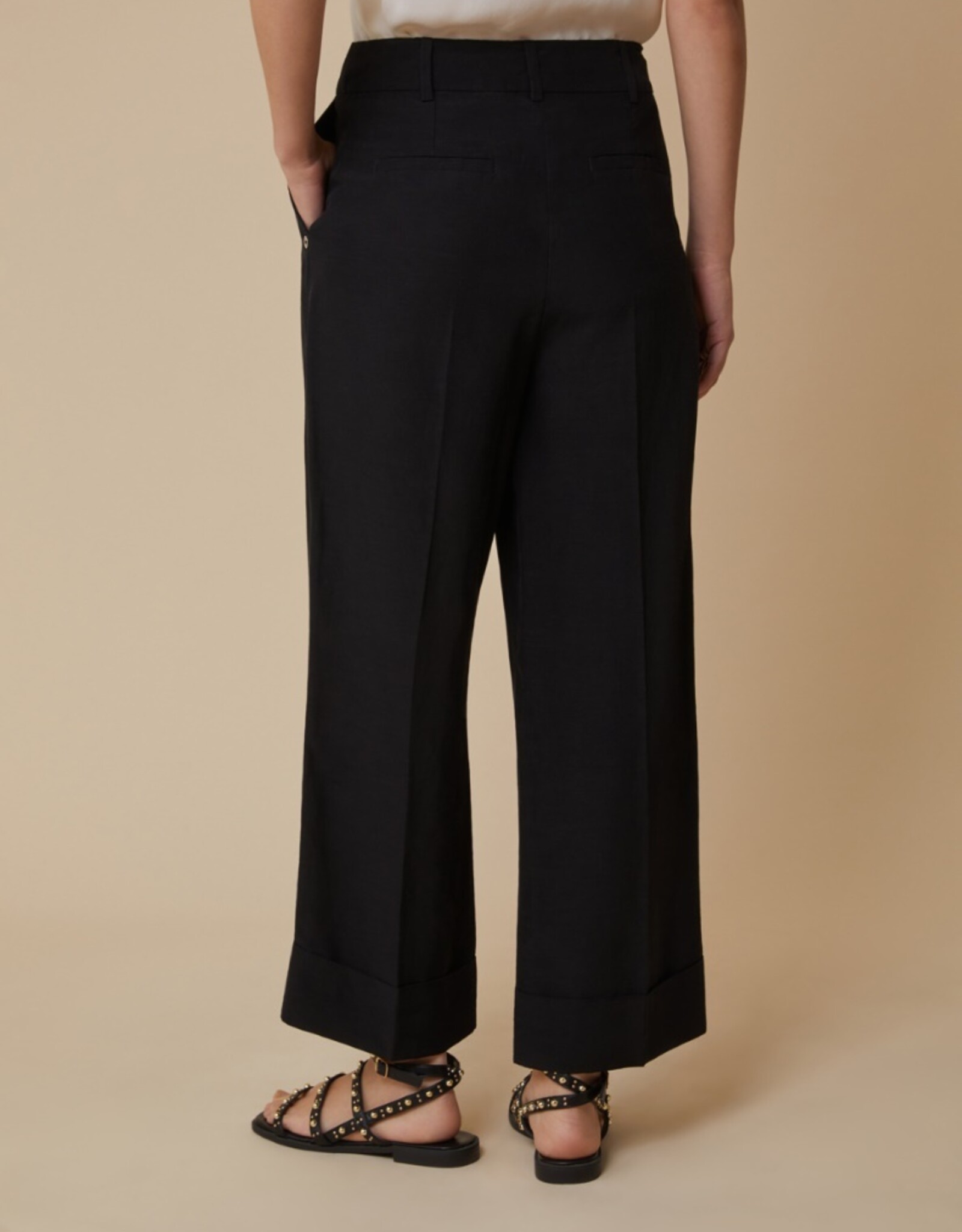 PENNYBLACK Pantalon Ricard Black Linnen