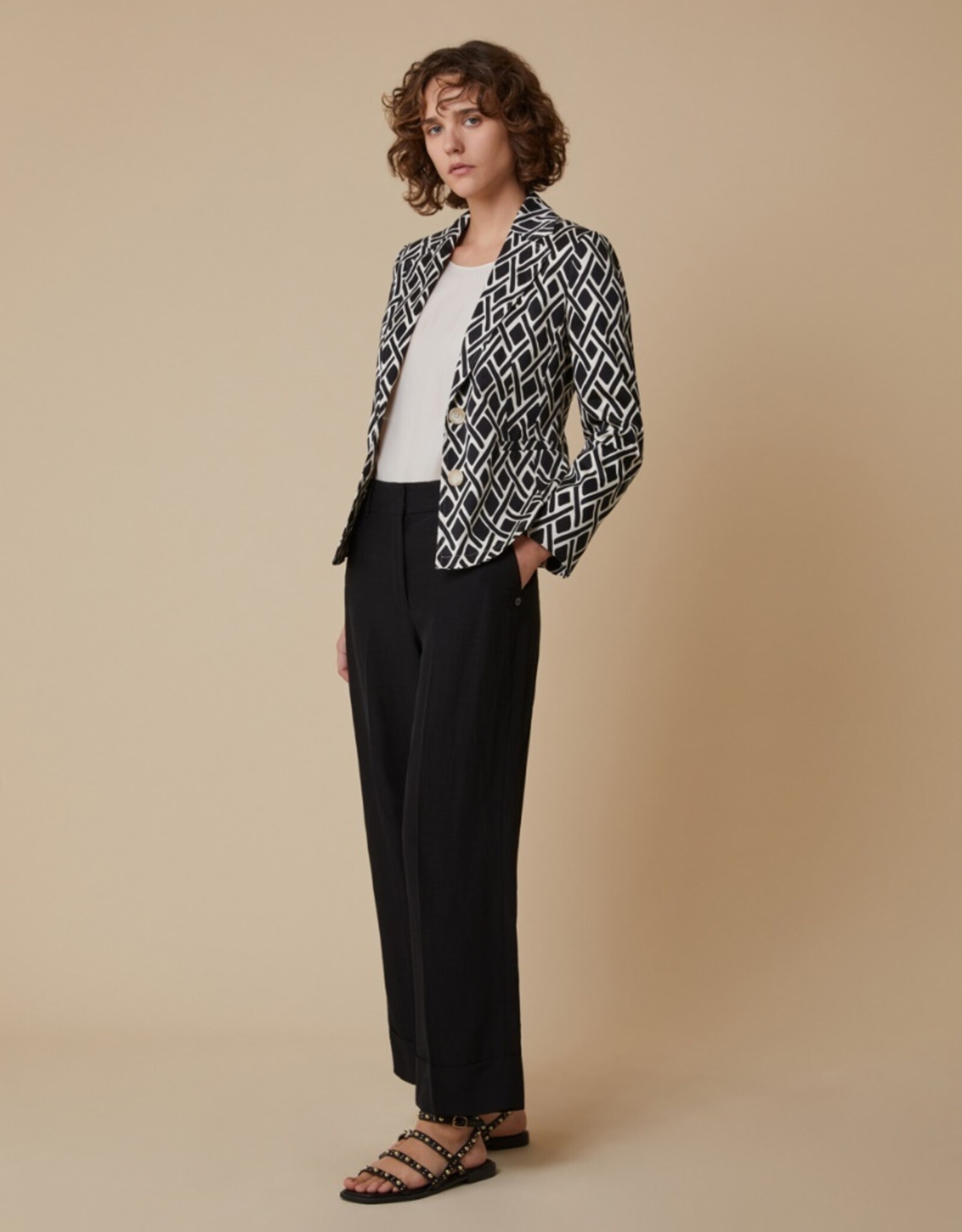 PENNYBLACK Pantalon Ricard Black Linnen