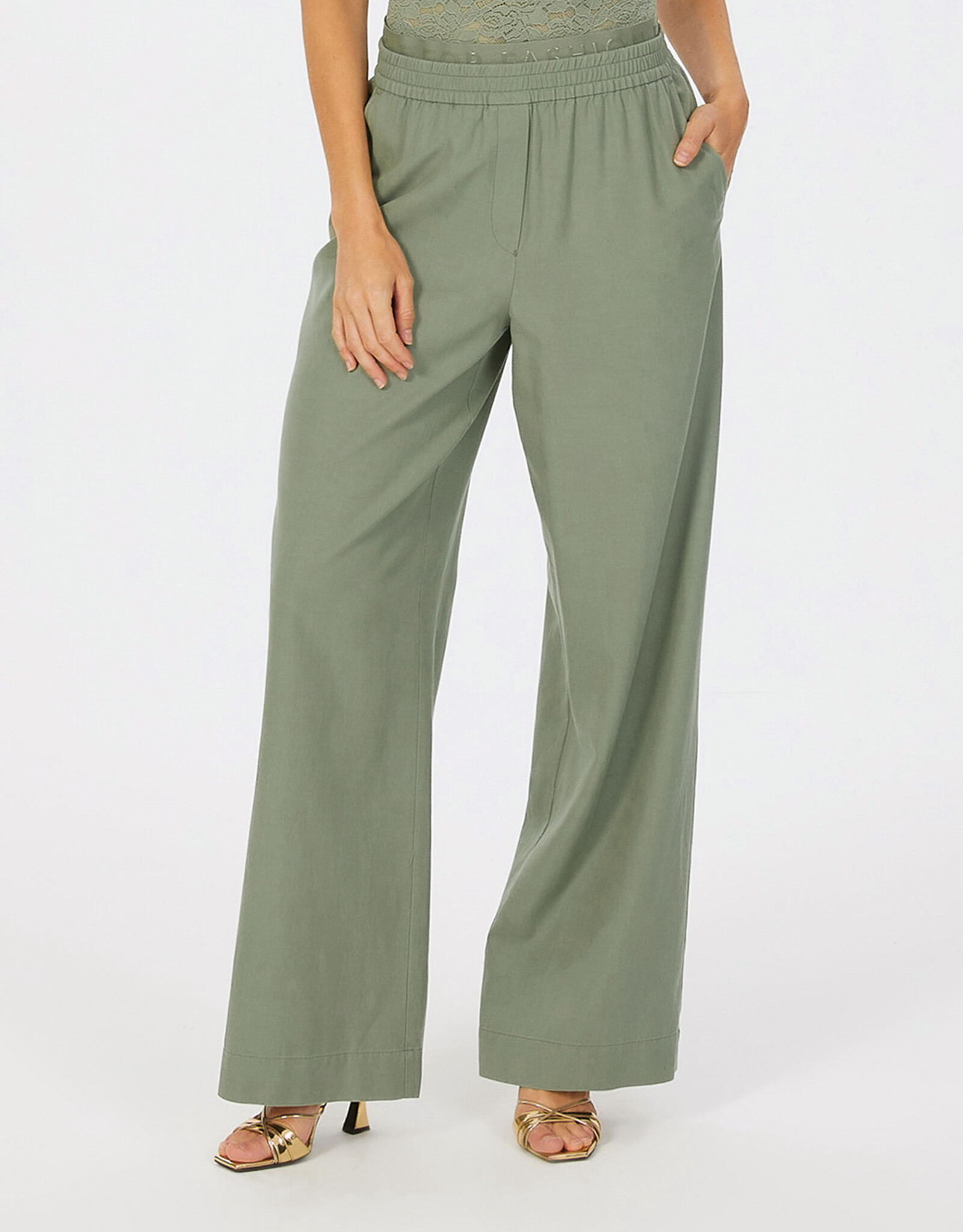 Marc Aurel Thema Khaki Blush Pantalon Groen