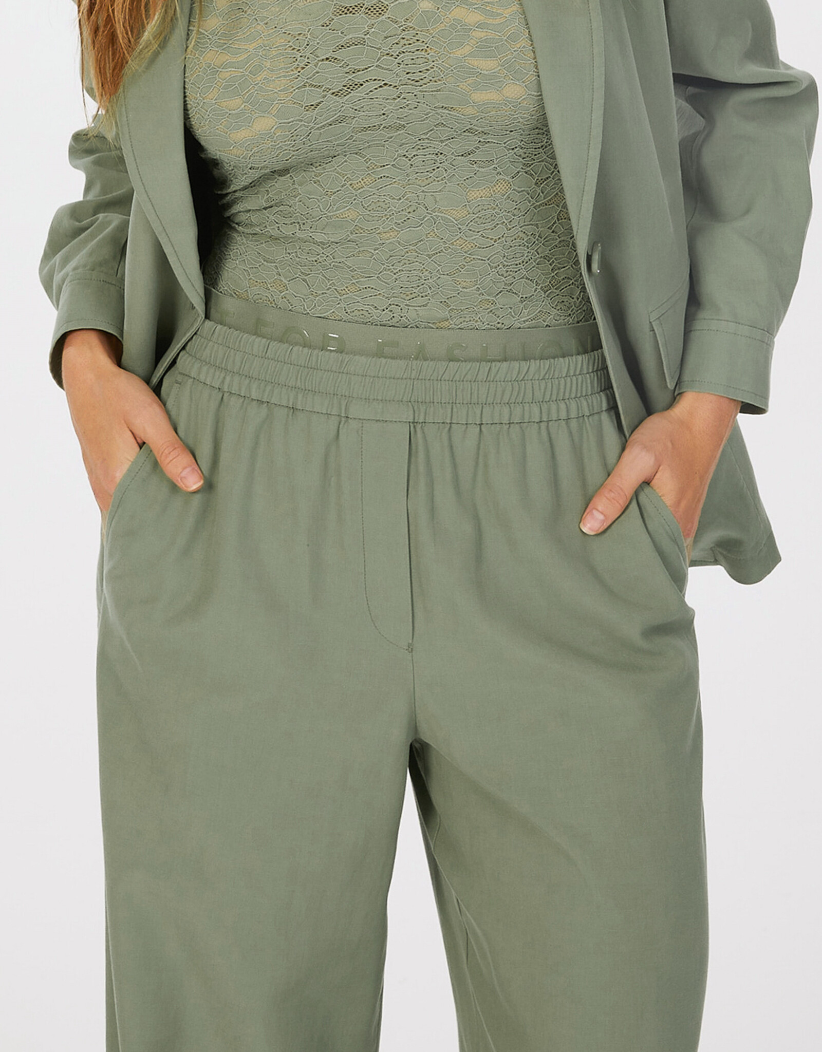 Marc Aurel Thema Khaki Blush Pantalon Groen
