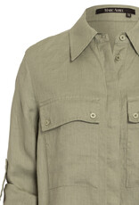 Marc Aurel Thema Khaki Blush Blouse Groen Linnen