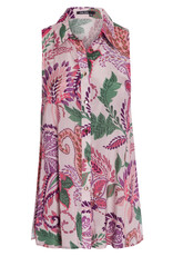 Marc Aurel Thema Khaki Blush   Blouse  Groen Rose Print Linnen Marc Aurel Thema Khaki Blush   Blouse  Groen Rose Print Linnen