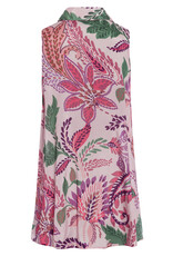 Marc Aurel Thema Khaki Blush   Blouse  Groen Rose Print Linnen Marc Aurel Thema Khaki Blush   Blouse  Groen Rose Print Linnen