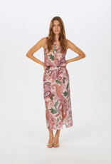 Marc Aurel Thema Khaki Blush   Blouse  Groen Rose Print Linnen Marc Aurel Thema Khaki Blush   Blouse  Groen Rose Print Linnen
