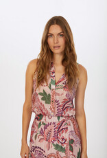 Marc Aurel Thema Khaki Blush   Blouse  Groen Rose Print Linnen Marc Aurel Thema Khaki Blush   Blouse  Groen Rose Print Linnen