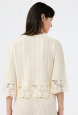 Leo&Ugo Ajour Pull Knoopjes  Broderie Rand Ecru