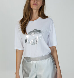 Marc Aurel Thema Desert Of White Shirt Met Gouden Palm