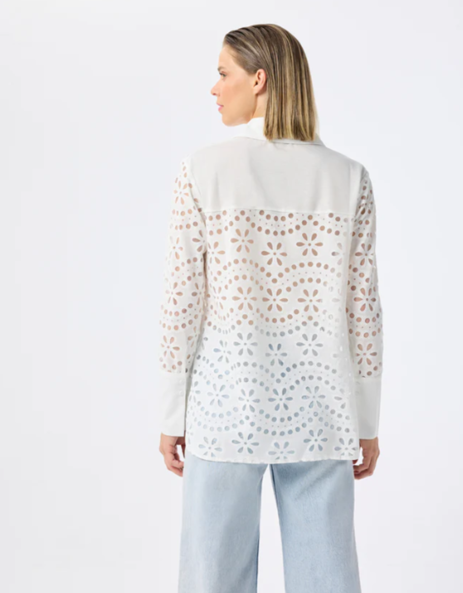 Leo&Ugo Witte Bloem Print Blouse