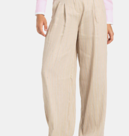 Cambio Pantalon Anny Waistband Creme Stripe