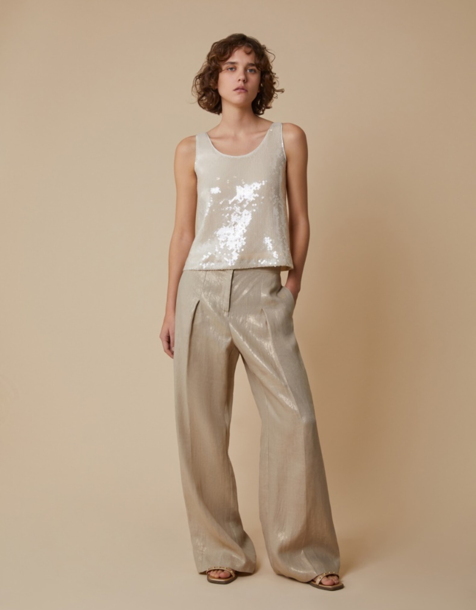 PENNYBLACK Pantalon Renenia Gold Linnen