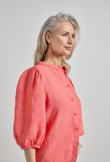 Josephine &CO Blouse Jolene RH Linnen 3/4 Pofmouw  Coral