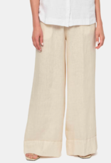 LaSalle Wijde Linnen Pantalon Sand