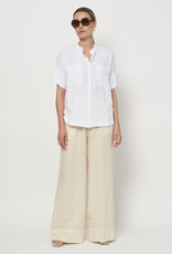 LaSalle Wijde Linnen Pantalon Sand