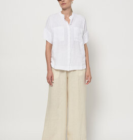LaSalle Wijde Linnen Pantalon Sand