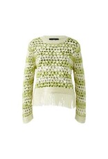 Oui Opengewerkte Pullover Beige Olijf