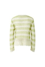 Oui Opengewerkte Pullover Beige Olijf