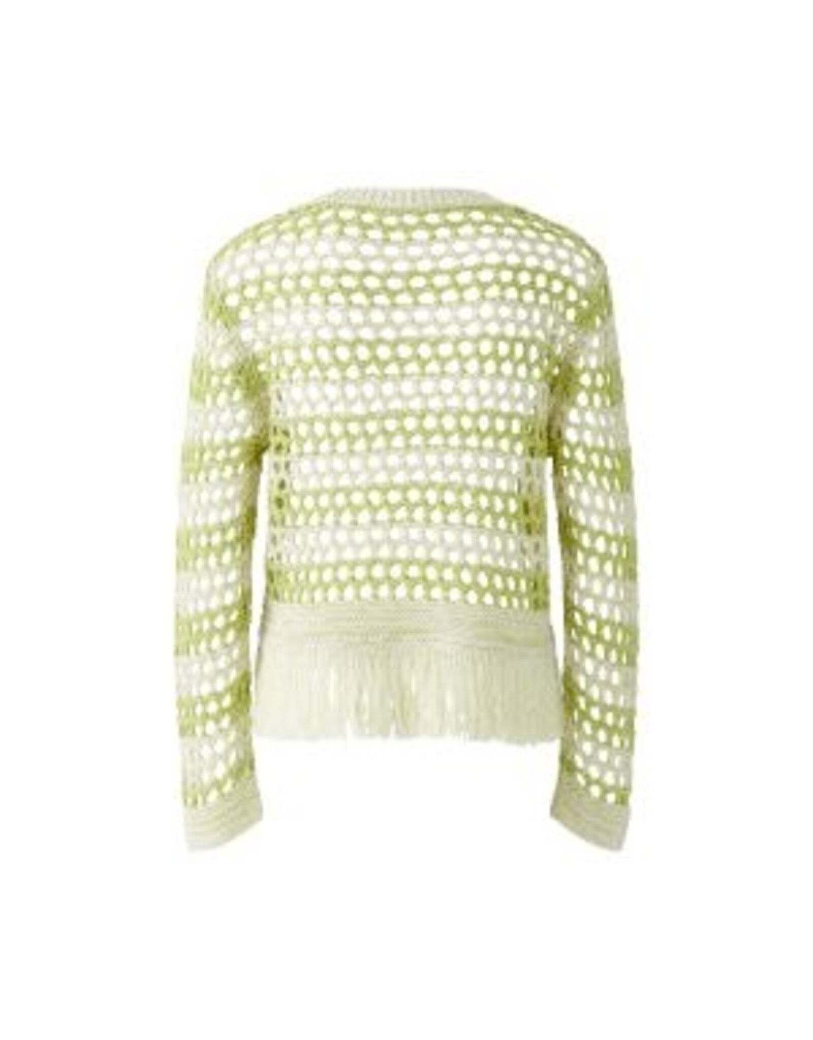 Oui Opengewerkte Pullover Beige Olijf