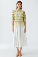 Oui Opengewerkte Pullover Beige Olijf