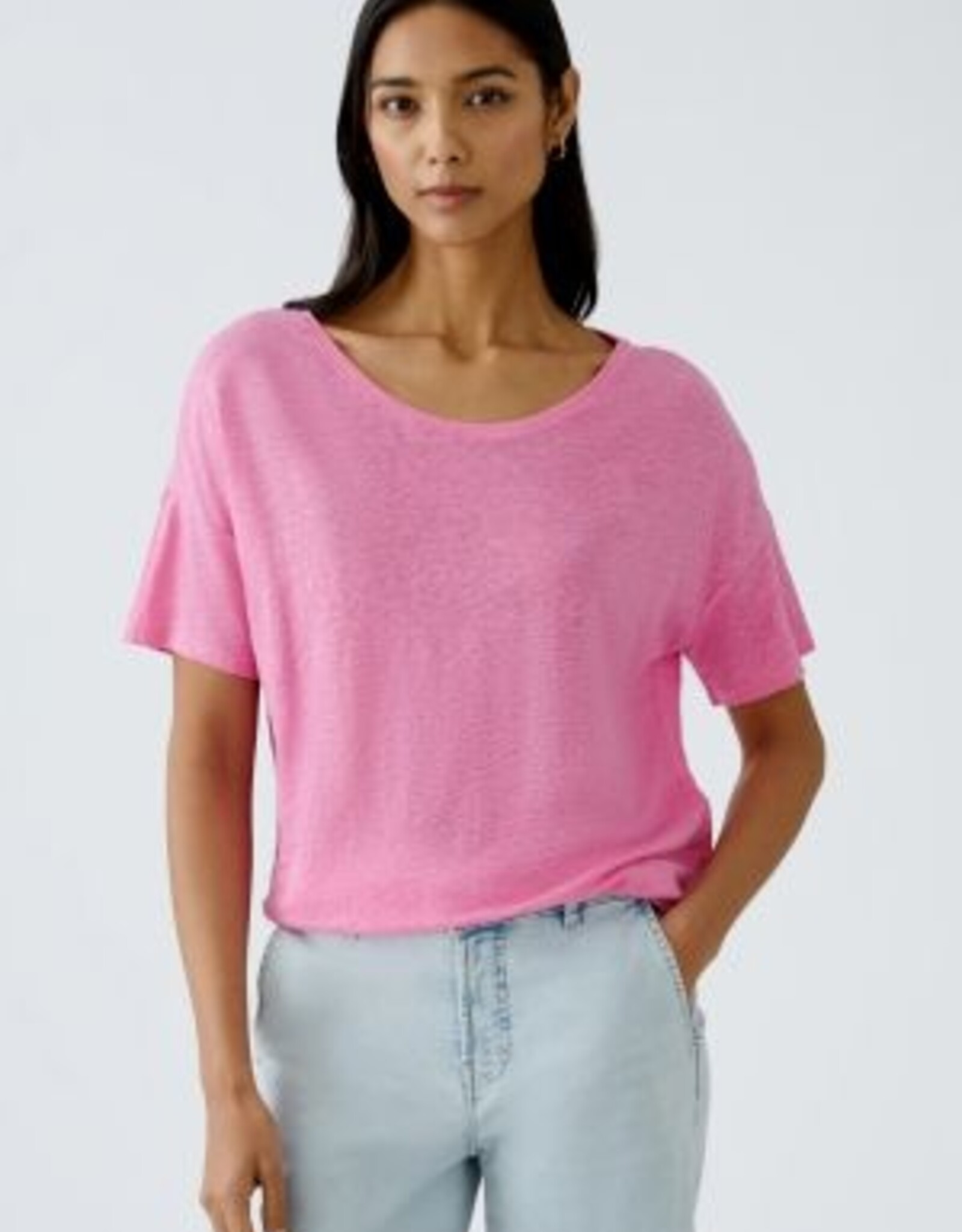 Oui Linnen T Shirt Rose