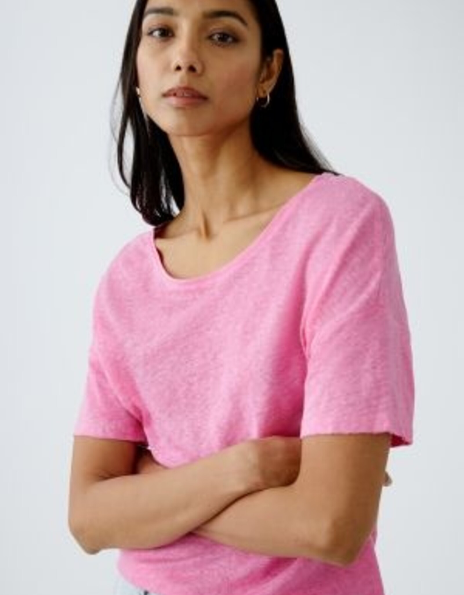 Oui Linnen T Shirt Rose