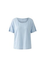 Oui Linnen T Shirt L.Blauw