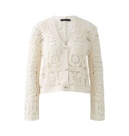 Oui Beige Gehaakt Vest