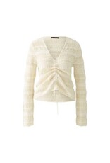 Oui Pullover Opengewerkt Creme