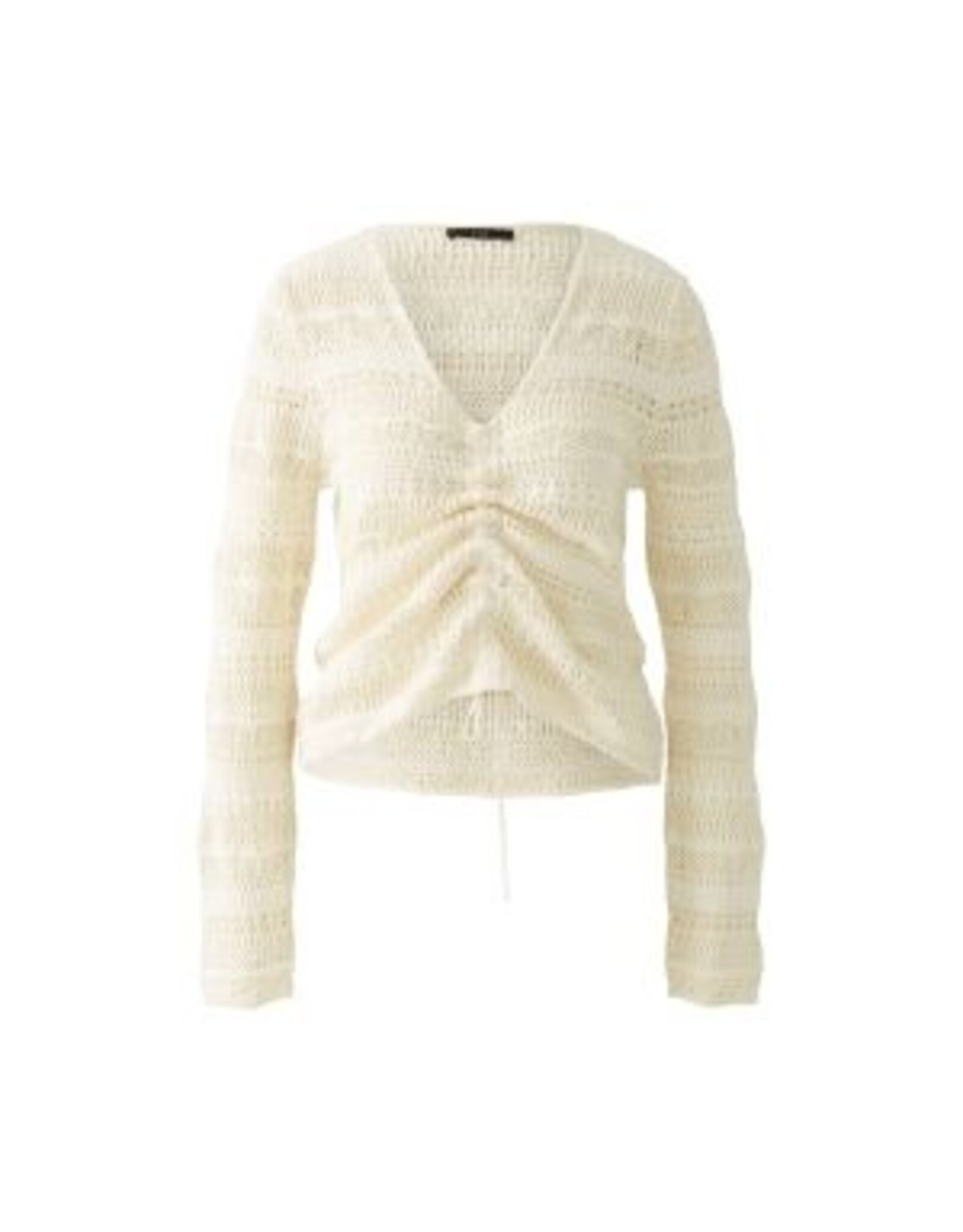 Oui Pullover Opengewerkt Creme
