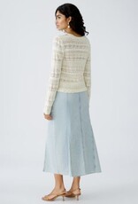 Oui Pullover Opengewerkt Creme