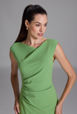 Swing Crepe Jurk Met Taille Accent Apple Green