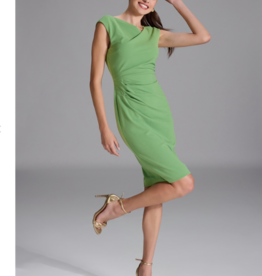 Swing Crepe Jurk Met Taille Accent Apple Green
