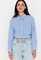 Anna Blue Blouse Loisa LM Linnen Misty Blue Solid