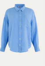 Anna Blue Blouse Loisa LM Linnen Misty Blue Solid