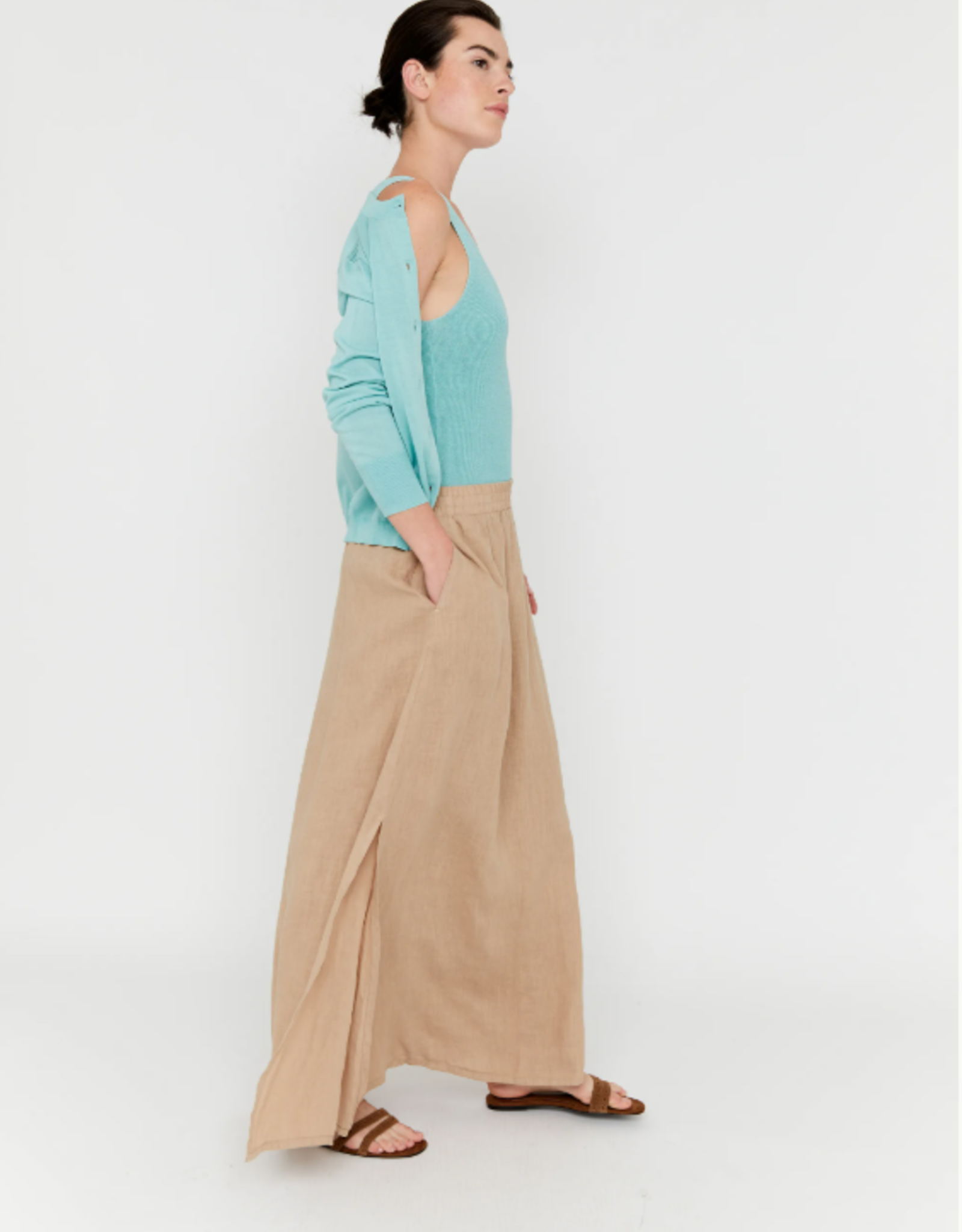 Bellamy Ize Linnen Rok Sand Solid