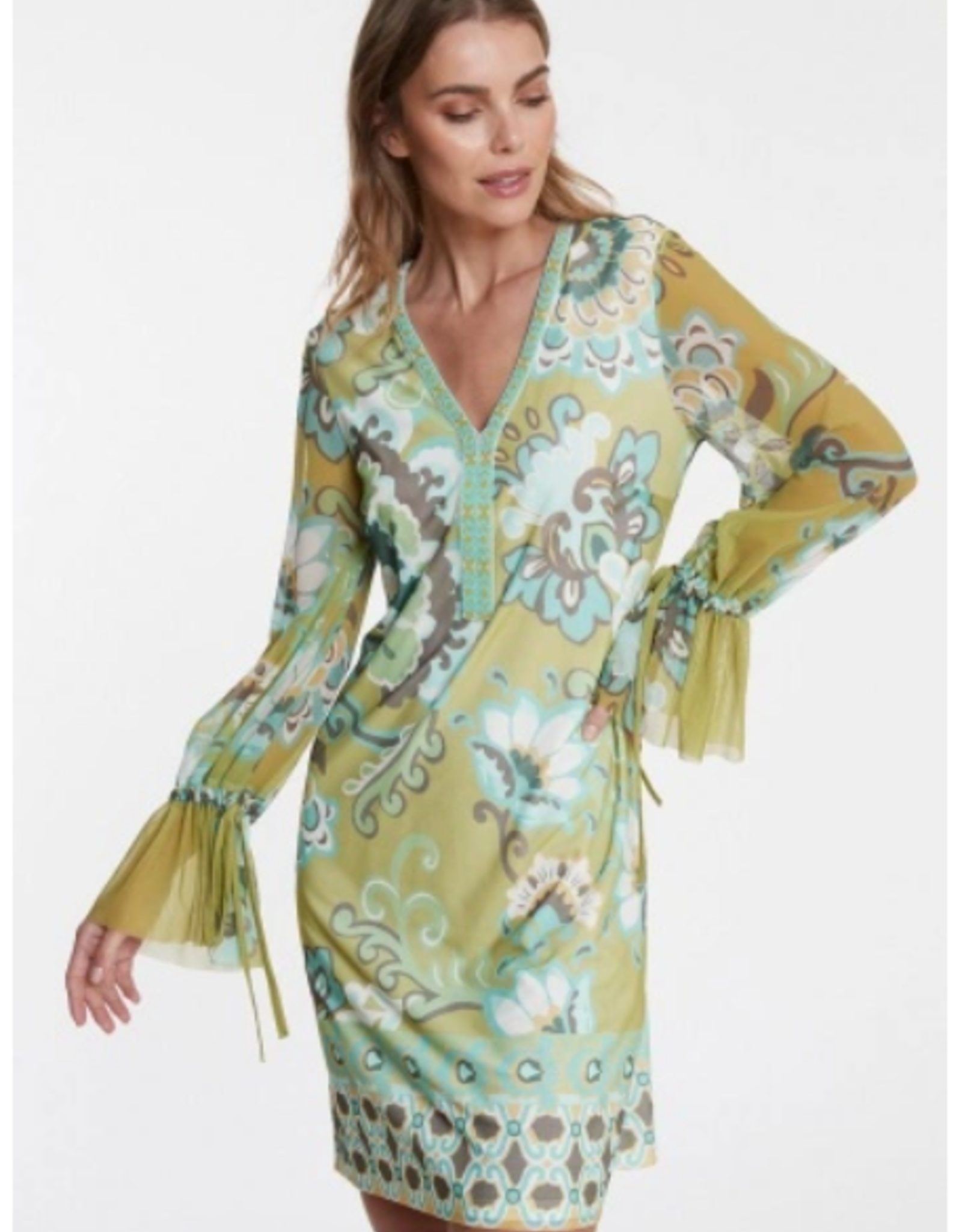Ana Alcazar Jurk VH Print Bloem Green