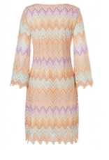 Ana Alcazar Jurk Fijne Zig Zag Print Pastel L.Mouw