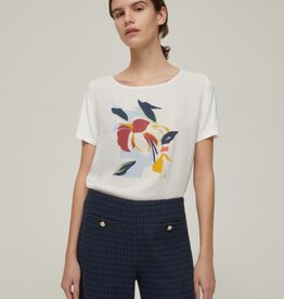 PENNYBLACK T-Shirt Onda  KM  Lovertjesprint Wit