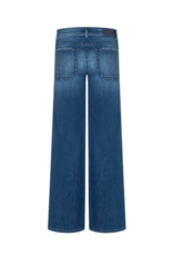 Cambio Aimee Patched Mid Sunny  Wide Leg Jeans